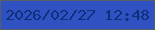 文字の大きさ：3、枠の色：586065、背景の色：2f51c2、文字の色：0d307c 無料ブログパーツのブログ時計