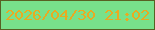 文字の大きさ：1、枠の色：586123、背景の色：78e18b、文字の色：e9aa22 無料ブログパーツのブログ時計