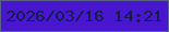 文字の大きさ：3、枠の色：586383、背景の色：4916d0、文字の色：151b4f 無料ブログパーツのブログ時計