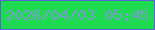 文字の大きさ：4、枠の色：5863cf、背景の色：1dda50、文字の色：7a9cd2 無料ブログパーツのブログ時計