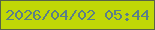 文字の大きさ：4、枠の色：586447、背景の色：c0d806、文字の色：5b7f87 無料ブログパーツのブログ時計