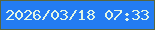 文字の大きさ：4、枠の色：58663f、背景の色：237cf3、文字の色：e1f6e4 無料ブログパーツのブログ時計