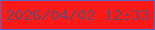 文字の大きさ：5、枠の色：5867c3、背景の色：ff1a18、文字の色：66476e 無料ブログパーツのブログ時計