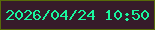 文字の大きさ：3、枠の色：586a09、背景の色：361b2a、文字の色：19f69f 無料ブログパーツのブログ時計