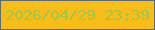 文字の大きさ：1、枠の色：586c7a、背景の色：fabd17、文字の色：99c751 無料ブログパーツのブログ時計
