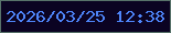文字の大きさ：1、枠の色：58726a、背景の色：0b0322、文字の色：4e85f9 無料ブログパーツのブログ時計