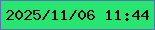 文字の大きさ：5、枠の色：5873b1、背景の色：27e66f、文字の色：1f040a 無料ブログパーツのブログ時計