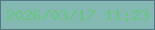 文字の大きさ：2、枠の色：587584、背景の色：83b9b2、文字の色：68c67e 無料ブログパーツのブログ時計