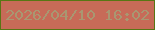 文字の大きさ：3、枠の色：587614、背景の色：c76b58、文字の色：a99771 無料ブログパーツのブログ時計