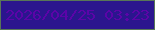 文字の大きさ：3、枠の色：587657、背景の色：2b158e、文字の色：5b04a8 無料ブログパーツのブログ時計