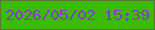 文字の大きさ：3、枠の色：58772f、背景の色：3bba08、文字の色：853bc5 無料ブログパーツのブログ時計
