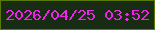 文字の大きさ：1、枠の色：587906、背景の色：172c13、文字の色：ef23ea 無料ブログパーツのブログ時計