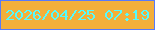 文字の大きさ：1、枠の色：587af9、背景の色：f3af3a、文字の色：55fbfe 無料ブログパーツのブログ時計