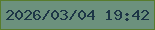 文字の大きさ：3、枠の色：587c2d、背景の色：6c917d、文字の色：1d3646 無料ブログパーツのブログ時計