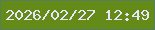 文字の大きさ：4、枠の色：587e62、背景の色：648b18、文字の色：e8e4f9 無料ブログパーツのブログ時計