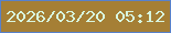 文字の大きさ：3、枠の色：5881cb、背景の色：a57f35、文字の色：d8f6df 無料ブログパーツのブログ時計