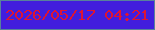 文字の大きさ：2、枠の色：58829b、背景の色：421edd、文字の色：de1433 無料ブログパーツのブログ時計