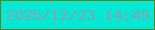 文字の大きさ：1、枠の色：58841e、背景の色：05e8d3、文字の色：84a3b7 無料ブログパーツのブログ時計
