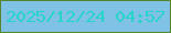 文字の大きさ：5、枠の色：58842b、背景の色：80c1e6、文字の色：27d4ca 無料ブログパーツのブログ時計