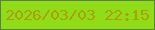 文字の大きさ：4、枠の色：588537、背景の色：90dc18、文字の色：aaa00b 無料ブログパーツのブログ時計