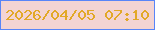 文字の大きさ：2、枠の色：5885f8、背景の色：f3d4d3、文字の色：e2a828 無料ブログパーツのブログ時計