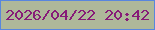 文字の大きさ：1、枠の色：5886de、背景の色：aeb89a、文字の色：871b78 無料ブログパーツのブログ時計