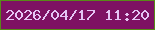 文字の大きさ：4、枠の色：588918、背景の色：7e1163、文字の色：e5c5f5 無料ブログパーツのブログ時計