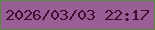 文字の大きさ：5、枠の色：588a40、背景の色：975f95、文字の色：420d30 無料ブログパーツのブログ時計