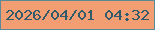 文字の大きさ：3、枠の色：588a98、背景の色：f29e72、文字の色：315b6b 無料ブログパーツのブログ時計