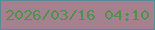 文字の大きさ：3、枠の色：588a9e、背景の色：a58190、文字の色：4d914d 無料ブログパーツのブログ時計