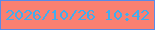文字の大きさ：5、枠の色：588be8、背景の色：fa8071、文字の色：41adee 無料ブログパーツのブログ時計