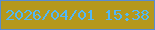 文字の大きさ：5、枠の色：588cd2、背景の色：b5981c、文字の色：51b8f6 無料ブログパーツのブログ時計