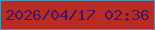 文字の大きさ：4、枠の色：588fae、背景の色：b82c24、文字の色：471661 無料ブログパーツのブログ時計
