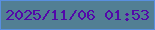 文字の大きさ：2、枠の色：588fe0、背景の色：527f94、文字の色：5308a9 無料ブログパーツのブログ時計