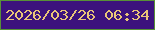 文字の大きさ：5、枠の色：589037、背景の色：3c127d、文字の色：eac578 無料ブログパーツのブログ時計