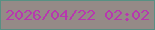 文字の大きさ：5、枠の色：589083、背景の色：958a87、文字の色：b738ae 無料ブログパーツのブログ時計