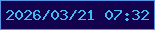 文字の大きさ：5、枠の色：5891e2、背景の色：13024e、文字の色：40bbf3 無料ブログパーツのブログ時計