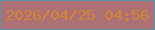 文字の大きさ：2、枠の色：5893a7、背景の色：ad7075、文字の色：d08632 無料ブログパーツのブログ時計