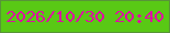 文字の大きさ：4、枠の色：589438、背景の色：59c915、文字の色：de0fa3 無料ブログパーツのブログ時計