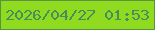 文字の大きさ：1、枠の色：589440、背景の色：90db20、文字の色：488e5c 無料ブログパーツのブログ時計