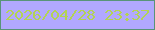 文字の大きさ：1、枠の色：589478、背景の色：b1a8fe、文字の色：b3d354 無料ブログパーツのブログ時計