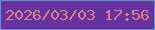 文字の大きさ：1、枠の色：5896ce、背景の色：6532a0、文字の色：db8285 無料ブログパーツのブログ時計