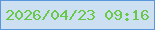 文字の大きさ：2、枠の色：5897db、背景の色：cde0f1、文字の色：69c848 無料ブログパーツのブログ時計