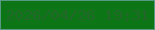 文字の大きさ：3、枠の色：589885、背景の色：0c7616、文字の色：23682a 無料ブログパーツのブログ時計