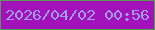 文字の大きさ：4、枠の色：589955、背景の色：a211ba、文字の色：9e9de5 無料ブログパーツのブログ時計