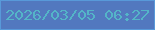 文字の大きさ：1、枠の色：5899d9、背景の色：5278bf、文字の色：54b4c8 無料ブログパーツのブログ時計