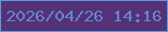 文字の大きさ：2、枠の色：589ae5、背景の色：553175、文字の色：6284d3 無料ブログパーツのブログ時計