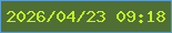 文字の大きさ：4、枠の色：589dd4、背景の色：506f34、文字の色：c2f71f 無料ブログパーツのブログ時計