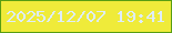 文字の大きさ：5、枠の色：589e13、背景の色：efeb3a、文字の色：deedfd 無料ブログパーツのブログ時計