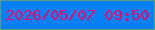 文字の大きさ：4、枠の色：589e8b、背景の色：057ff2、文字の色：e40871 無料ブログパーツのブログ時計